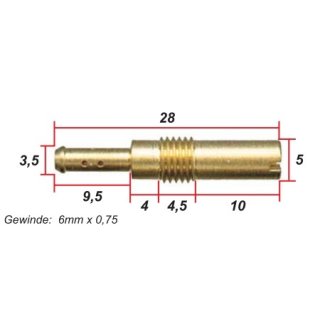 Leerlaufdüse HONDA 28 lang M6; #62