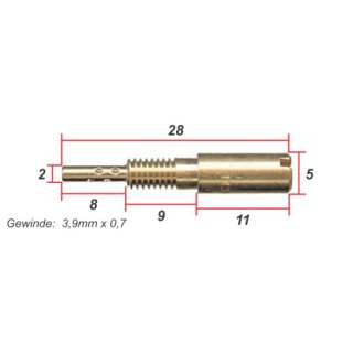 Leerlaufdüse 28mm lang; #10 für Mikuni