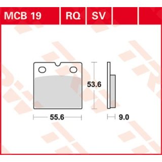 Bremsklötze TRW MCB019 oder SBS 506HF