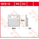 Bremsklötze TRW MCB019 oder SBS 506HF