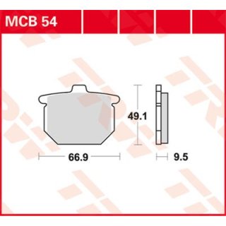 Bremsklötze TRW MCB054 oder SBS 517HF