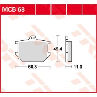 Bremsklötze TRW MCB068 oder SBS 507HF