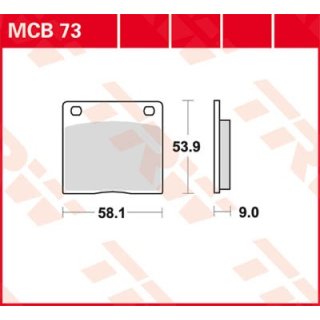 Bremsklötze TRW MCB073 oder SBS 512HF