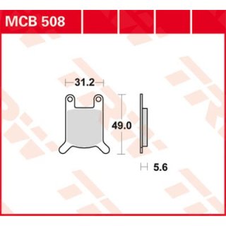 Bremsklötze TRW MCB508 oder SBS 532HF