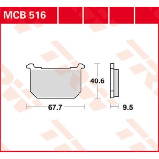 Bremsklötze TRW MCB516 oder SBS 540HF