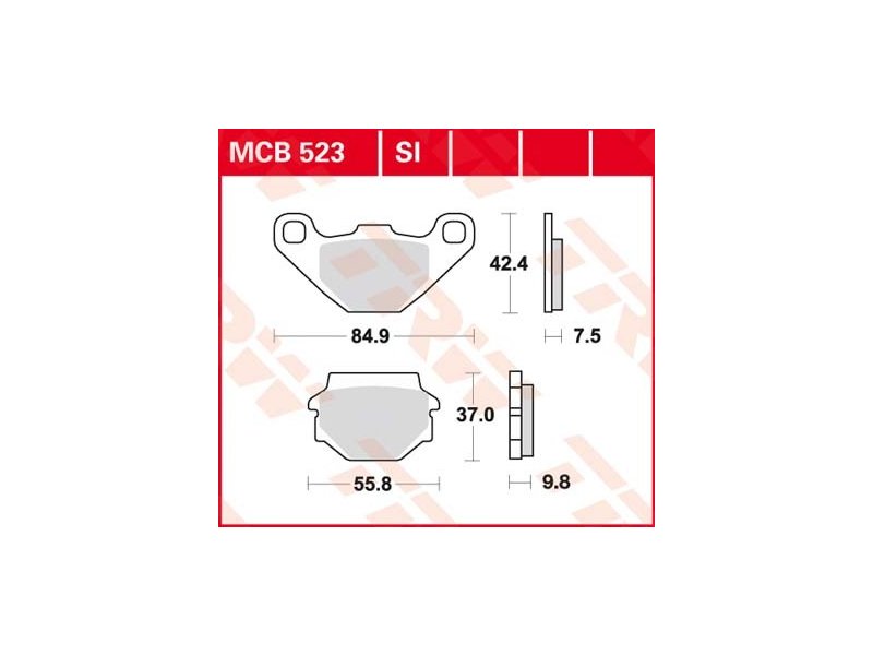 Bremsklötze Bremsbeläge wie Lucas-TRW MCB 523 MCB523 