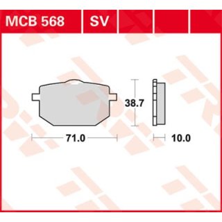 Bremsklötze TRW MCB568 oder SBS 596HF
