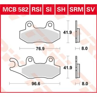 Bremsklötze TRW MCB582 oder SBS 611HF
