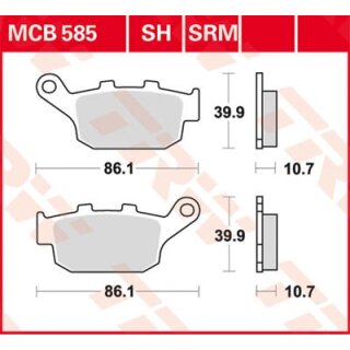 Bremsklötze TRW MCB585 oder SBS 614HF