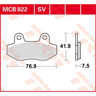 Bremsklötze TRW MCB822 oder SBS 814HF