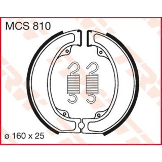 Bremsbacken TRW MCS810; 160x25 mm