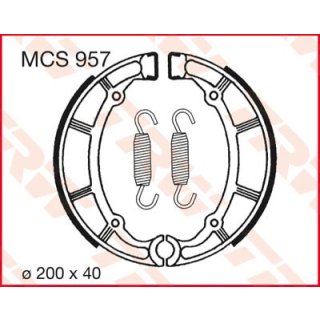 Bremsbacken TRW MCS957; 200x40 mm