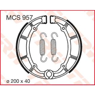 Bremsbacken TRW MCS957; 200x40 mm