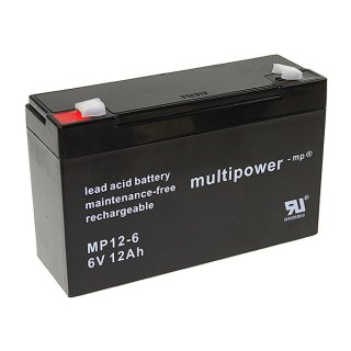 Batterie MP12-6, 6 Volt 12 Ah; MULTIPOWER