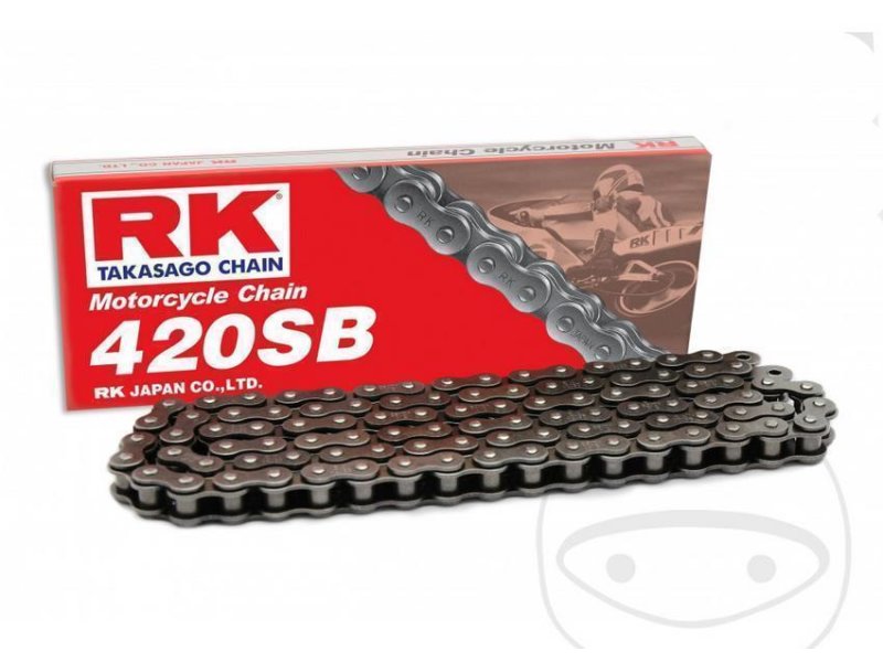 Stage6 Motorradkette 420 Mit 140 Gliedern - Orange Eloxiert Für Optimales Tuning