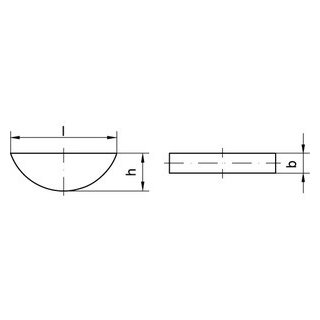 Scheibenfeder 3x3;  DIN6888