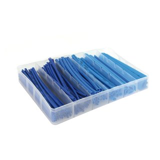Schrumpfschlauch-Set 100-teilig, blau