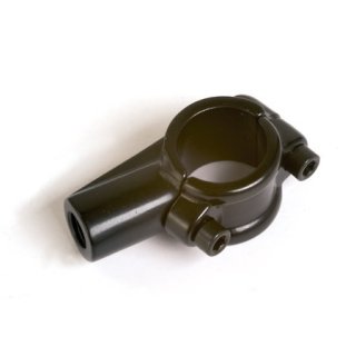 Spiegelschelle, Schwarz; M10x1,25 Linksgewinde