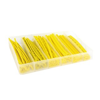 Schrumpfschlauch-Set 100-teilig, gelb