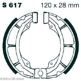 Bremsbacken EBC S617G; 120x28 mm