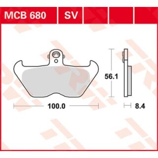 Bremsklötze TRW MCB680 oder SBS 703HF