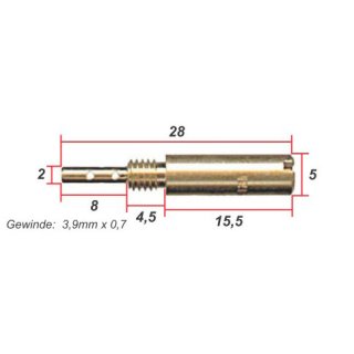 Leerlaufdüse 28mm lang; #20 für Mikuni an KAW Z1