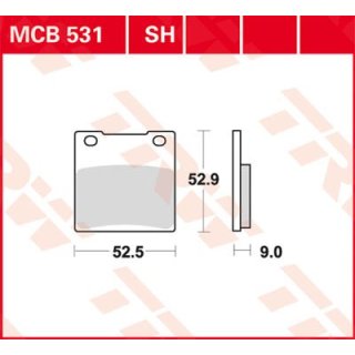 Bremsklötze TRW MCB531 oder SBS 556HF