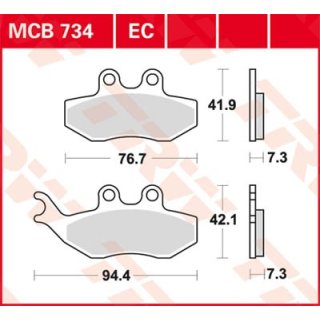 Bremsklötze TRW MCB734 oder SBS 774HF