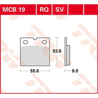 Bremsklötze TRW MCB019SV oder SBS 506HS