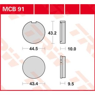 Bremsklötze TRW MCB091