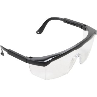 Schutzbrille mit verstellbarem Bügel, transparent
