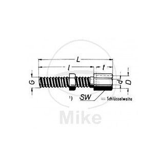 Stellschraube M 8x1, Alu silber, geschlitzt