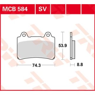 Bremsklötze TRW MCB584 oder SBS 613HF