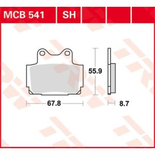 Bremsklötze TRW MCB541 oder SBS 570HF