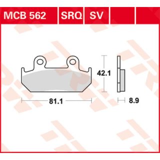 Bremsklötze TRW MCB562 oder SBS 593HF