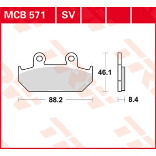 Bremsklötze TRW MCB571 oder SBS 600HF