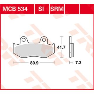 Bremsklötze TRW MCB534 oder SBS 558HF