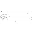 AMF Hakenschlüssel mit Zapfen DIN1810B 58-62 mm