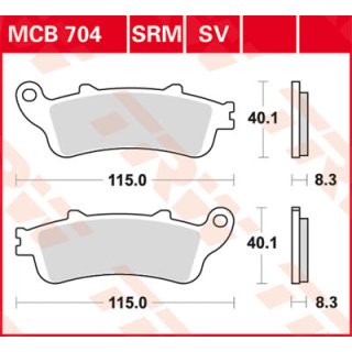 Bremsklötze TRW MCB705 oder SBS 736HF