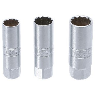Zündkerzen-Einsatz-Satz 12-kant, Antrieb 3/8", SW 14, 16, 18 mm