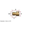 Hauptdüse für Mikuni, Kopf 6mm,  #37,5; Orig....