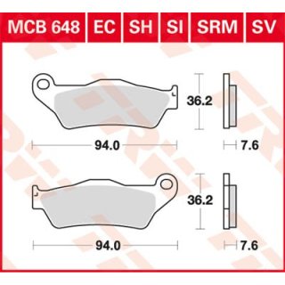 Bremsklötze TRW MCB648SI