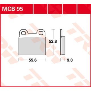 Bremsklötze TRW MCB095 oder SBS 527HF