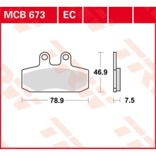 Bremsklötze TRW MCB673 oder SBS 696HF
