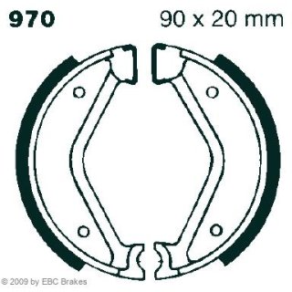Bremsbacken EBC 970; 90x20 mm