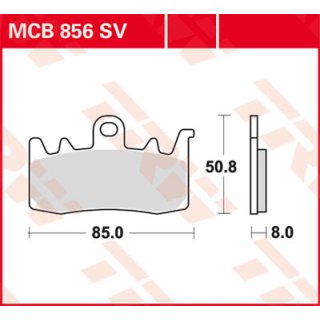 Bremsklötze TRW MCB856SV oder SBS 900HS