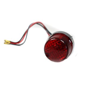 Mini-Rücklicht Point chrom, rotes Glas