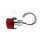 Mini-Rücklicht Point chrom, rotes Glas