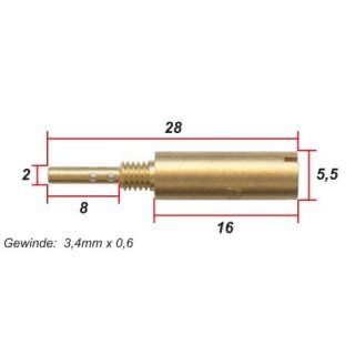 Satz mit 10 POLINI-Zylinderdüsen 362.0008 maximal DELL'ORTO Ø 6 mm von 180  bis 198 für DELLORTO-, KEIHIN- und MIKUNI-Vergaser, Größenerhöhung 2