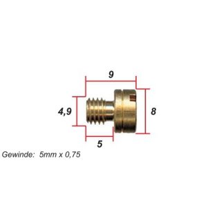 Hauptdüse für Mikuni, Kopf 8mm; #122,5 bis #170